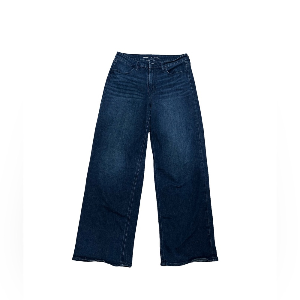 Old Navy Size 10 High-Rise WOW Wide Leg Dark Wash Jeans
